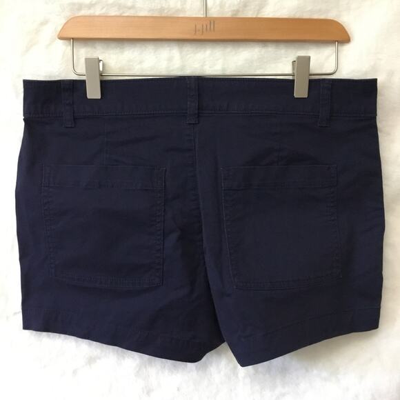 GAP Factory Navy Blue 3'' Mid Rise Khaki Shorts with Washwell - Picture 10 of 12
